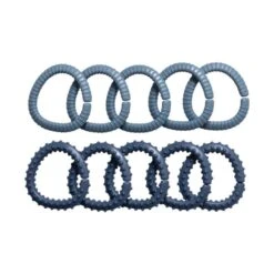 Sebra Speelgoedringen - 10 Stuks - Vintage Blue