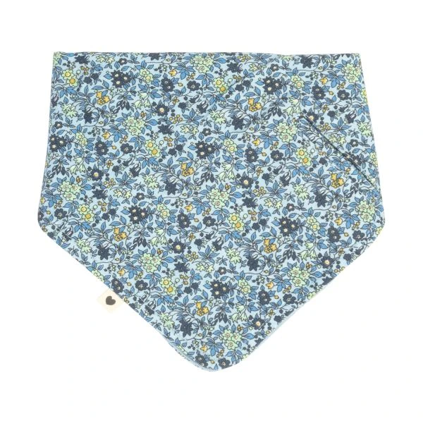BiBs X Liberty Camomile Lawn Bandana Slab - Baby Blue 1 BiBs X Liberty Camomile Lawn Bandana Slab - Baby Blue
