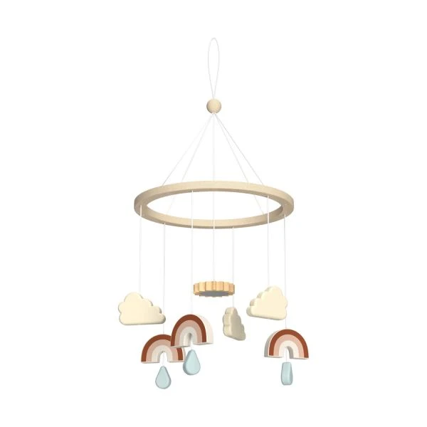 Cam Cam Copenhagen Rainbow Muziekmobiel - Caramel Mix 1 Cam Cam Copenhagen Rainbow Muziekmobiel - Caramel Mix