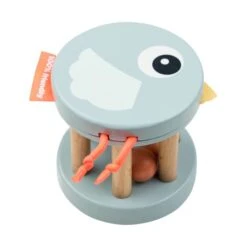 Done By Deer Birdee Houten Rammelaar Roller - Blue
