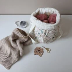 Cam Cam Copenhagen Pressed Leaves Rose Project Bag -Winkel Voor Babyproducten cam cam copenhagen pressed leaves rose project bag 4 8840