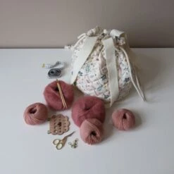 Cam Cam Copenhagen Pressed Leaves Rose Project Bag -Winkel Voor Babyproducten cam cam copenhagen pressed leaves rose project bag 5 85aa