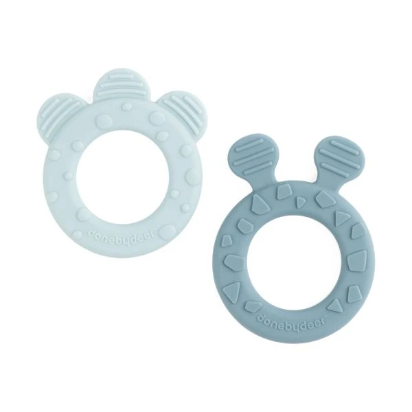 Done By Deer Deer Friends Bijtring Blue 2 Stuks