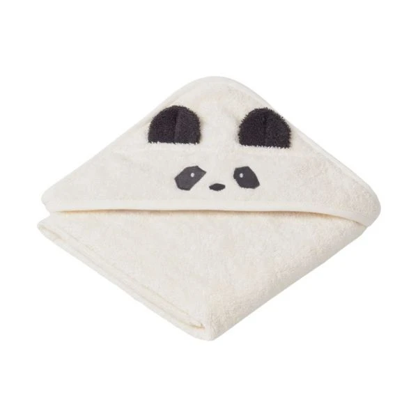 Liewood Albert Panda Badcape Creme De La Creme 1 Liewood Albert Panda Badcape Creme De La Creme