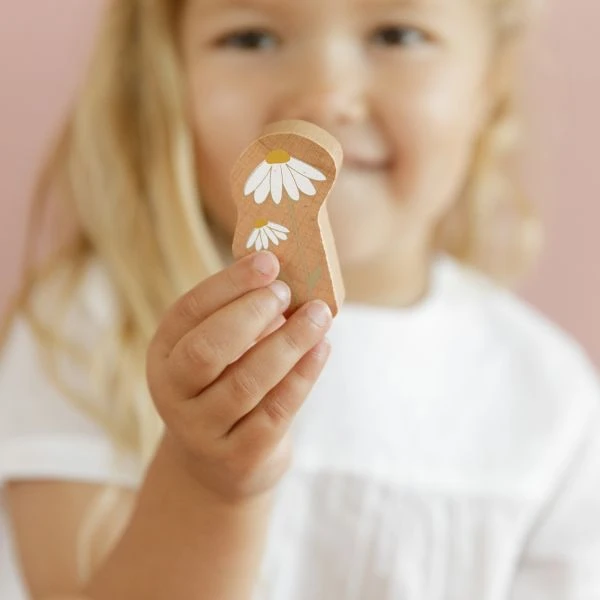 Little Dutch Little Goose Houten Blokken In Ton Pink - Afbeelding 4