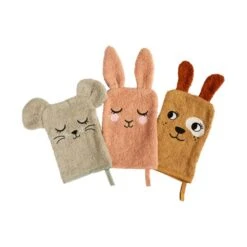 Roommate Bunny Mouse Dog Washand 3 Stuks